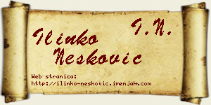 Ilinko Nešković vizit kartica